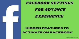 Facebook settings to activate and unlock more features