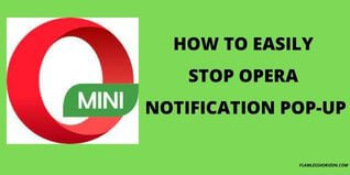 How to stop Opera notifications