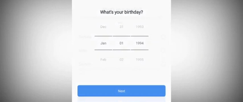 Facebook account date of birth